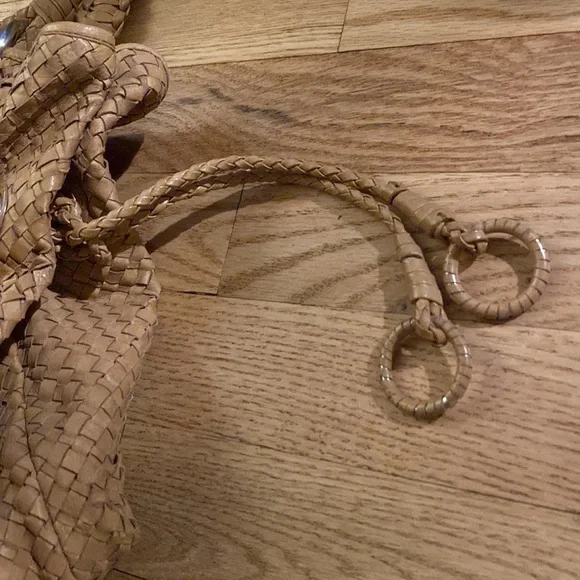 Elliot Lucca woven leather weave hobo bag brown tan - Picture 3 of 11